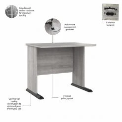Bush Business Furniture Studio A 83"W Corner Desk with 3-Drawer Mobile File Cabinet, Platinum Gray | Laminated Wood Workspace Solution 11 Bush Business Furniture Studio A 83"W Corner Desk with 3-Drawer Mobile File Cabinet, Platinum Gray | Laminated Wood Workspace Solution -Computer Office Desks Shop unnamed file 5086