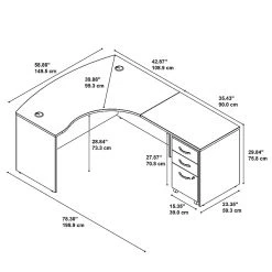 Bush Business Furniture Westfield L-Shaped Desk with Mobile File Cabinet, Hansen Cherry - Right-Handed Design -Computer Office Desks Shop unnamed file 511