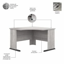Bush Business Furniture Studio A 48"W Corner Computer Desk, Platinum Gray - Laminated Wood Desk -Computer Office Desks Shop unnamed file 5135