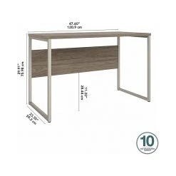 Bush Business Furniture Hybrid 48" W Modern Hickory Computer Table Desk with Metal Legs - HYD148MH -Computer Office Desks Shop unnamed file 5182