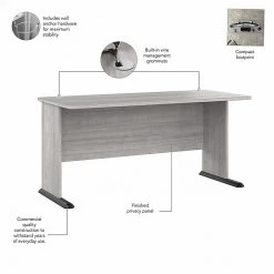 Bush Business Furniture Studio A 60"W Computer Desk - Platinum Gray (SDD160PG) | Durable Laminated Wood Desk for Home & Office 10 Bush Business Furniture Studio A 60"W Computer Desk - Platinum Gray (SDD160PG) | Durable Laminated Wood Desk for Home & Office -Computer Office Desks Shop unnamed file 5196