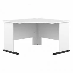 Bush Business Furniture Studio A 48"W Corner Computer Desk, White - Premium Laminated Wood Desk for Home & Office (SDD148WH)