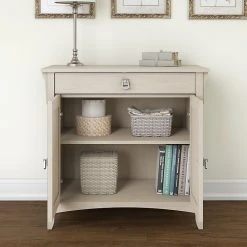 Bush Furniture Salinas 32" Laminated Wood Table Desk, Antique White (SAS432AW-03) - Compact Office Desk -Computer Office Desks Shop unnamed file 5216