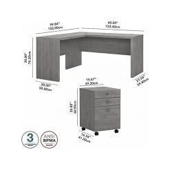 Office By Kathy Ireland® Echo 60"W L-Shaped Desk with Mobile File Cabinet, Modern Gray - Stylish & Functional -Computer Office Desks Shop unnamed file 5220