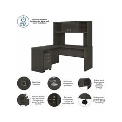 Office By Kathy Ireland® Echo 60"W L-Shaped Desk With Hutch And Mobile File Cabinet - Charcoal Maple | Laminated Wood Office Furniture -Computer Office Desks Shop unnamed file 5226