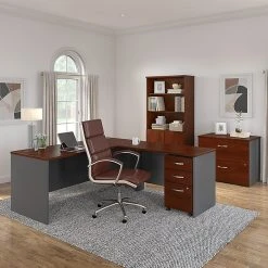 Bush Business Furniture Westfield 72W L-Shaped Desk with 48W Return & Mobile File Cabinet - Hansen Cherry (SRC001HCSU) -Computer Office Desks Shop unnamed file 523