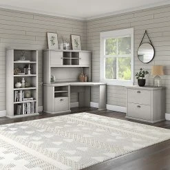 Bush Furniture Yorktown 60" Corner Desk With Storage, Linen White Oak (WC40415-03) - Laminated Wood Home Office Furniture 17 Bush Furniture Yorktown 60" Corner Desk With Storage, Linen White Oak (WC40415-03) - Laminated Wood Home Office Furniture -Computer Office Desks Shop unnamed file 5279