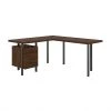 Bush Furniture Architect 60"W L-Shaped Desk with Drawers - Modern Walnut (ACD260MW-03K)