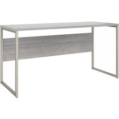 Bush Business Furniture Hybrid 60" W Laminated Wood Computer Desk with Metal Legs, Platinum Gray (HYD260PG)
