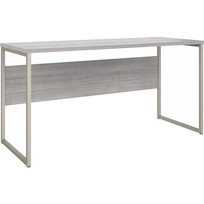 Bush Business Furniture Hybrid 60" W Laminated Wood Computer Desk with Metal Legs, Platinum Gray (HYD260PG) 1 Bush Business Furniture Hybrid 60" W Laminated Wood Computer Desk with Metal Legs, Platinum Gray (HYD260PG)
