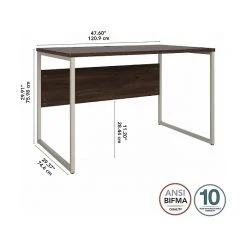 Bush Business Furniture Hybrid 48" W Computer Table Desk with Metal Legs, Black Walnut (HYD248BW) - Laminated Wood Desk -Computer Office Desks Shop unnamed file 5384