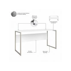 Bush Business Furniture Hybrid 60" W White Laminated Wood Computer Desk with Metal Legs (HYD260WH) -Computer Office Desks Shop unnamed file 5391