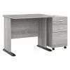Bush Business Furniture Studio A 36"W Small Computer Desk with 3-Drawer Mobile File Cabinet, Platinum Gray | Laminated Wood Desk