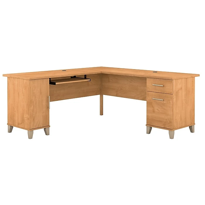Bush Furniture Somerset 72W L Shaped Desk, Maple Cross (WC81410K) | Laminate Home Office Desk 1 Bush Furniture Somerset 72W L Shaped Desk, Maple Cross (WC81410K) | Laminate Home Office Desk