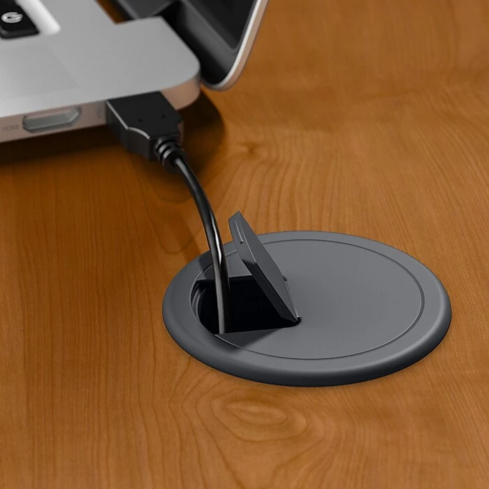 Bush Business Furniture Cubix 48W Desk With Mobile File Cabinet - Natural Cherry/Slate (SRA025NCSU) 7 Bush Business Furniture Cubix 48W Desk With Mobile File Cabinet - Natural Cherry/Slate (SRA025NCSU) - Image 7