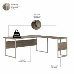 Bush Business Furniture 72" L-Shaped Desk | Modern Hickory Laminated Wood | HYB025MH -Computer Office Desks Shop unnamed file 5434