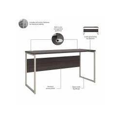 Bush Business Furniture Hybrid 60" W Laminated Wood Computer Table Desk With Metal Legs, Storm Gray (HYD260SG) -Computer Office Desks Shop unnamed file 5441