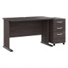 Bush Business Studio A 48"W Laminated Wood Computer Desk with 3-Drawer Mobile File Cabinet, Storm Gray - STA001SGSU