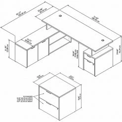 Bush Business Furniture Jamestown 71" L-Shaped Desk Bundle with Hutch and Shelves, Storm Gray/White (JTN010SGWHSU) -Computer Office Desks Shop unnamed file 5464