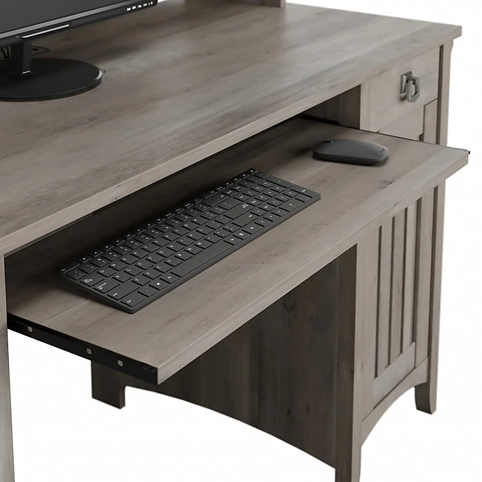 Bush Furniture Salinas 48" Laminated Wood Computer Desk With Hutch, Driftwood Gray (MY72508-03) 6 Bush Furniture Salinas 48" Laminated Wood Computer Desk With Hutch, Driftwood Gray (MY72508-03) - Image 6