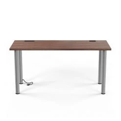 Union & Scale⢠Essentials 60" Powered Computer and Writing Desk, Espresso (UN56972) | Stylish Laminate Office Desk