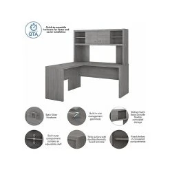 Office By Kathy Ireland® Echo 60"W L-Shaped Desk With Hutch, Modern Gray - Laminated Wood Workspace 9 Office By Kathy Ireland® Echo 60"W L-Shaped Desk With Hutch, Modern Gray - Laminated Wood Workspace -Computer Office Desks Shop unnamed file 5511