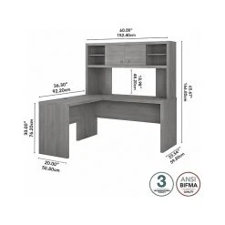 Office By Kathy Ireland® Echo 60"W L-Shaped Desk With Hutch, Modern Gray - Laminated Wood Workspace 10 Office By Kathy Ireland® Echo 60"W L-Shaped Desk With Hutch, Modern Gray - Laminated Wood Workspace -Computer Office Desks Shop unnamed file 5512