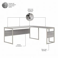 Bush Business Furniture Hybrid 72" L-Shaped Table Desk, Platinum Gray (HYB026PG) - Durable Laminated Wood Office Desk -Computer Office Desks Shop unnamed file 5566