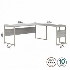 Bush Business Furniture Hybrid 72" L-Shaped Table Desk, Platinum Gray (HYB026PG) - Durable Laminated Wood Office Desk -Computer Office Desks Shop unnamed file 5567