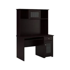 Bush Furniture Cabot 48" Computer Desk With Hutch, Espresso Oak Laminated Wood Workspace