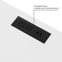 Union & Scale Essentials 60" Powered Computer and Writing Desk, White - Stylish Laminate Design -Computer Office Desks Shop unnamed file 561