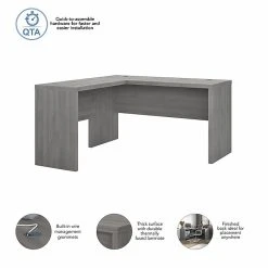 Office By Kathy Ireland® Echo 60"W L-Shaped Desk in Modern Gray - Stylish & Durable (ECH026MG) -Computer Office Desks Shop unnamed file 5610
