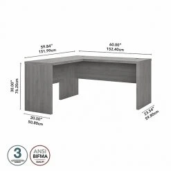 Office By Kathy Ireland® Echo 60"W L-Shaped Desk in Modern Gray - Stylish & Durable (ECH026MG) -Computer Office Desks Shop unnamed file 5611