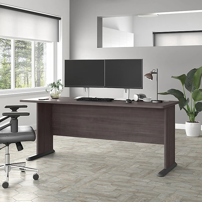 Bush Business Furniture Studio A 72"W Laminated Wood Computer Desk, Storm Gray (SDD172SG) - Durable & Stylish Workspace 2 Bush Business Furniture Studio A 72"W Laminated Wood Computer Desk, Storm Gray (SDD172SG) - Durable & Stylish Workspace - Image 2