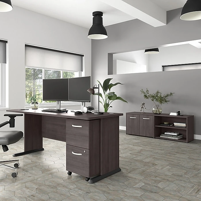 Bush Business Furniture Studio A 72"W Laminated Wood Computer Desk, Storm Gray (SDD172SG) - Durable & Stylish Workspace 6 Bush Business Furniture Studio A 72"W Laminated Wood Computer Desk, Storm Gray (SDD172SG) - Durable & Stylish Workspace - Image 6