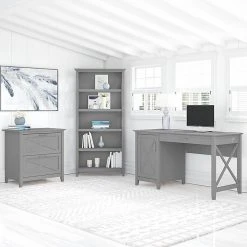 Bush Furniture Key West 54" Computer Desk with Keyboard Tray and Storage, Cape Cod Gray - Perfect Home Office Solution 13 Bush Furniture Key West 54" Computer Desk with Keyboard Tray and Storage, Cape Cod Gray - Perfect Home Office Solution -Computer Office Desks Shop unnamed file 5696