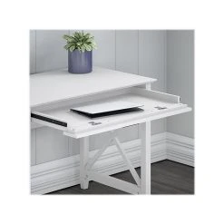 Bush Furniture Key West 54"W Laminated Wood Computer Desk with Storage & 2-Drawer File Cabinet, Pure White Oak (KWS008WT) -Computer Office Desks Shop unnamed file 5738