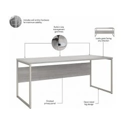 Bush Business Furniture Hybrid 72" W Laminated Wood Computer Table Desk with Storage & Mobile File Cabinet - Platinum Gray (HYB014PGSU) 10 Bush Business Furniture Hybrid 72" W Laminated Wood Computer Table Desk with Storage & Mobile File Cabinet - Platinum Gray (HYB014PGSU) -Computer Office Desks Shop unnamed file 5761
