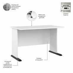 Bush Business Furniture Studio A 48"W White Laminated Wood Computer Desk | Durable & Modern Office Furniture -Computer Office Desks Shop unnamed file 5769