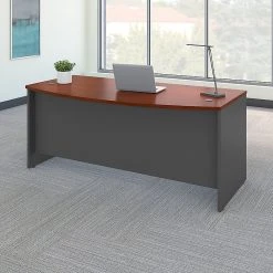 Bush Business Furniture Westfield 72W x 36D Bow Front Desk in Hansen Cherry/Graphite Gray | Modern Laminate Office Desk 9 Bush Business Furniture Westfield 72W x 36D Bow Front Desk in Hansen Cherry/Graphite Gray | Modern Laminate Office Desk -Computer Office Desks Shop unnamed file 577