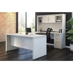 Bestar Logan 66W U or L-Shaped Executive Office Desk with Pedestal and Hutch - White Chocolate (46410-31) - Laminated Wood 16 Bestar Logan 66W U or L-Shaped Executive Office Desk with Pedestal and Hutch - White Chocolate (46410-31) - Laminated Wood -Computer Office Desks Shop unnamed file 5789