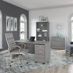 Bush Business Furniture Studio C 60W X 30D Laminated Wood Office Desk with Mobile File Cabinet, Platinum Gray (STC014PGSU) -Computer Office Desks Shop unnamed file 5819