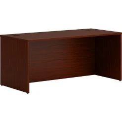 HON Mod 66" Laminate Desk, Traditional Mahogany - Durable & Stylish Office Furniture (HLPLDS6630LTM1)