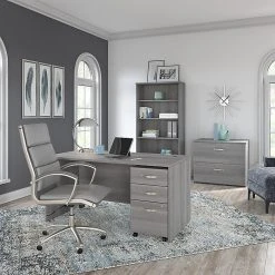 Bush Business Furniture Studio C 60W X 30D Laminated Wood Office Desk with Mobile File Cabinet, Platinum Gray (STC014PGSU) -Computer Office Desks Shop unnamed file 5823