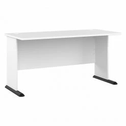 Bush Business Furniture Studio A 60"W Laminated Wood Computer Desk, White (SDD160WH) - Durable & Stylish