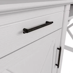 Bush Furniture Key West 48" Laminated Wood Computer Desk with Bookcase & File Cabinet, Washed Gray (KWS051WT) -Computer Office Desks Shop unnamed file 5872