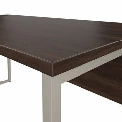 Bush Business Furniture Hybrid 60"W L-Shaped Table Desk with Metal Legs in Black Walnut | Durable Laminated Wood Office Desk -Computer Office Desks Shop unnamed file 5879