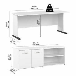 Bush Business Furniture Studio A 72" L-Shaped Gaming Desk With Storage, White (STA012WH) | Durable Laminated Wood Design -Computer Office Desks Shop unnamed file 5902