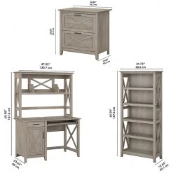 Bush Furniture Key West 48" Computer Desk with Bookcase & File Cabinet, Washed Gray | Laminated Wood Bundle 14 Bush Furniture Key West 48" Computer Desk with Bookcase & File Cabinet, Washed Gray | Laminated Wood Bundle -Computer Office Desks Shop unnamed file 5911