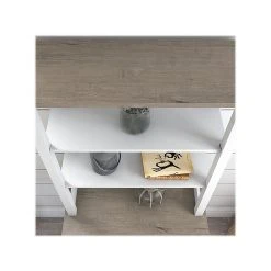 Bush Furniture Mayfield 60" L-Shaped Computer Desk with Lateral File Cabinet and Hutch, Pure White/Shiplap Gray - Durable Laminated Wood Office Furniture -Computer Office Desks Shop unnamed file 5937